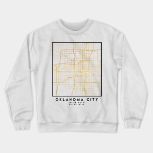 OKLAHOMA CITY STREET MAP ART Crewneck Sweatshirt